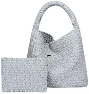 Woven Tote Bag for Women  Large Premium Vegan Leather Shoulder Handbag, Hobo bag, Perfect for Work, Travel, and Daily Use