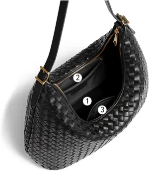 Woven Tote Bag for Women  Large Premium Vegan Leather Shoulder Handbag, Perfect for Work, Travel, and Daily Use
