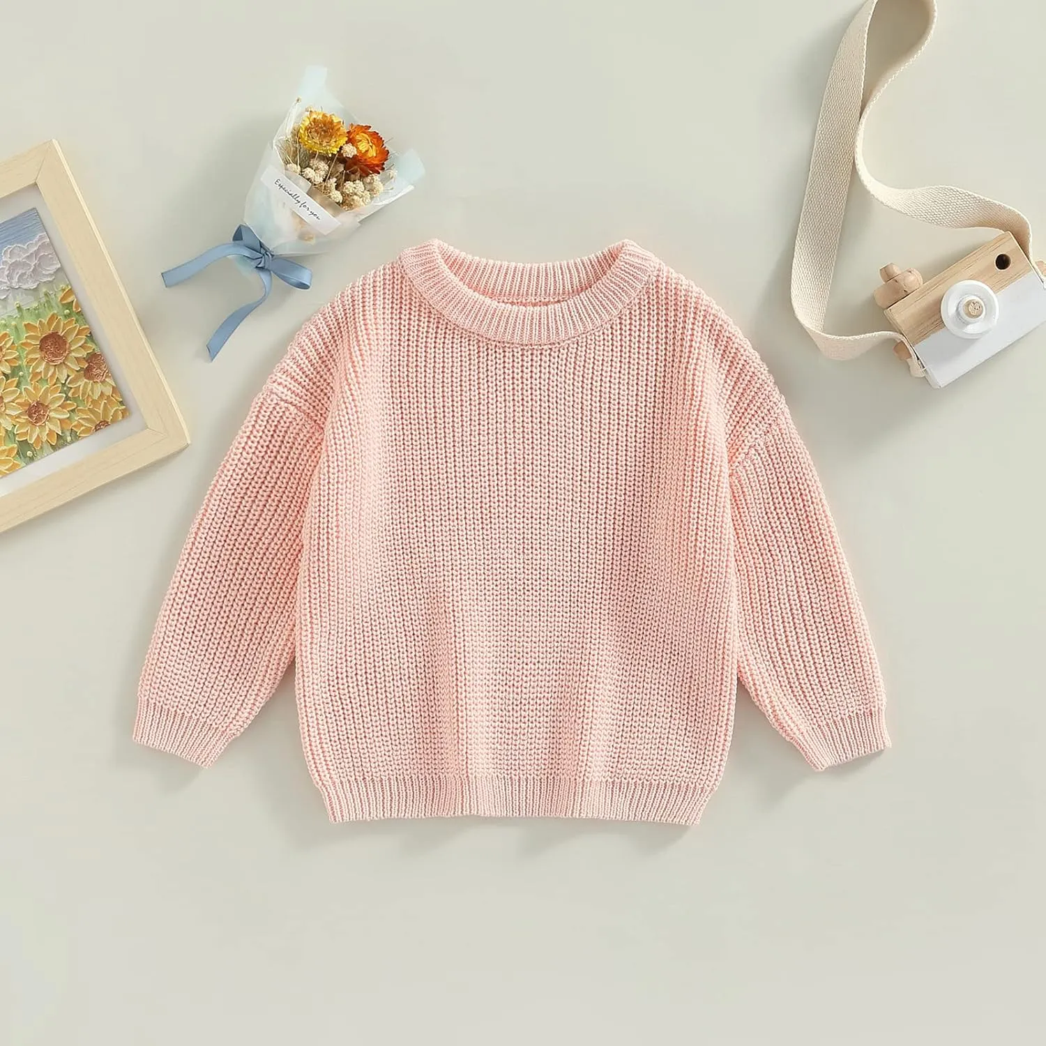 YINGISFITM Toddler Infant Baby Girl Boy Knit Sweater Cable Knitted Sweaters Long Sleeve Sweatshirt Fall Winter Clothes Outfit