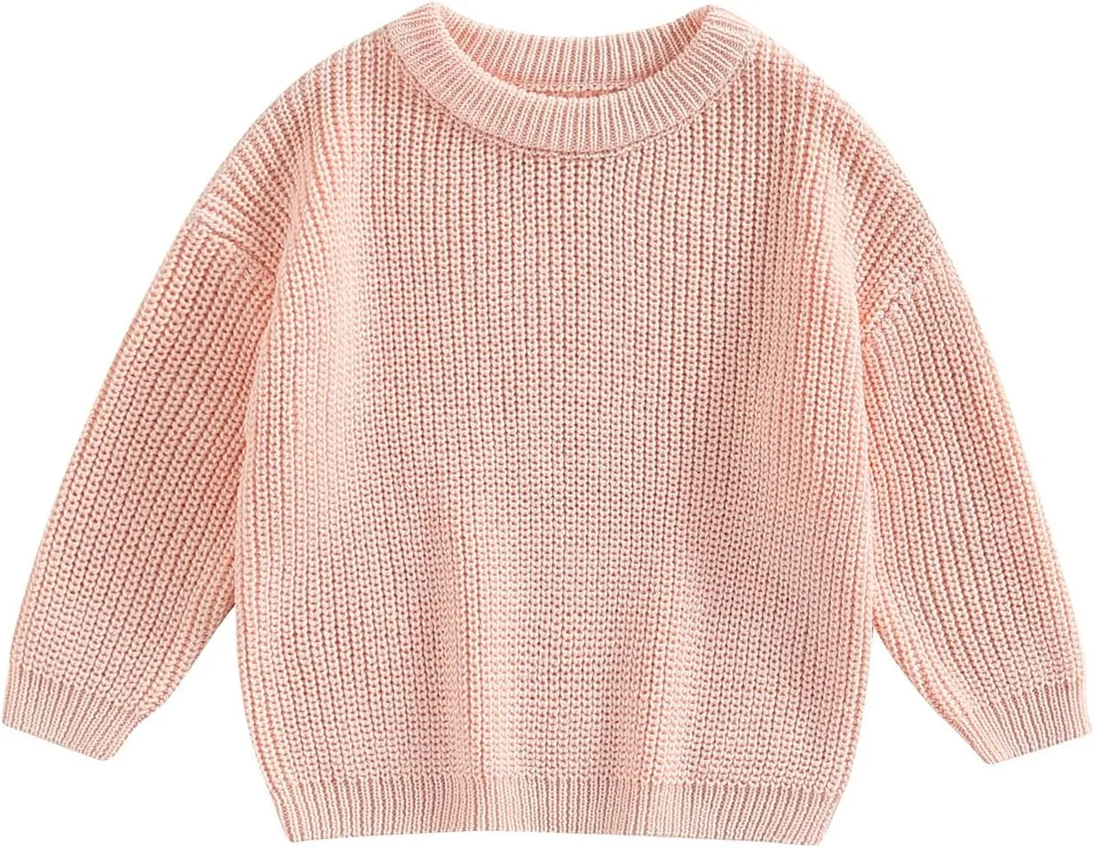 YINGISFITM Toddler Infant Baby Girl Boy Knit Sweater Cable Knitted Sweaters Long Sleeve Sweatshirt Fall Winter Clothes Outfit