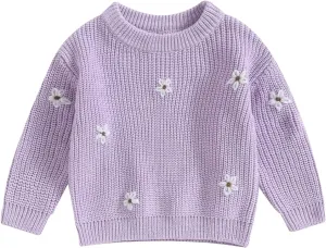 YINGISFITM Toddler Infant Baby Girl Boy Knit Sweater Cable Knitted Sweaters Long Sleeve Sweatshirt Fall Winter Clothes Outfit
