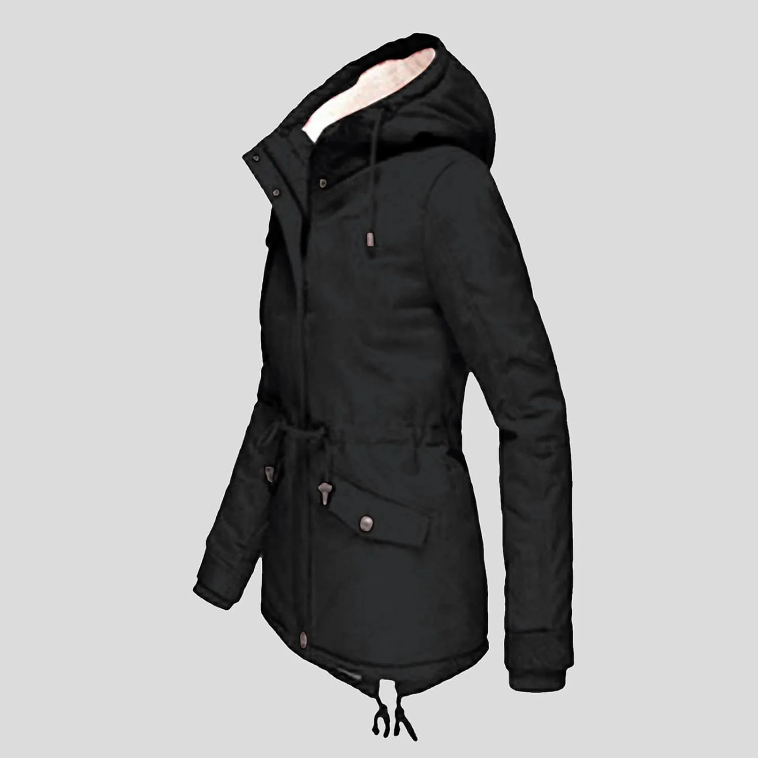 ZBYY Winter Coats for Women Warm Sherpa Fleece Lined Hooded Zip Up Quilted Down Jacket Parka Outwear with Pockets