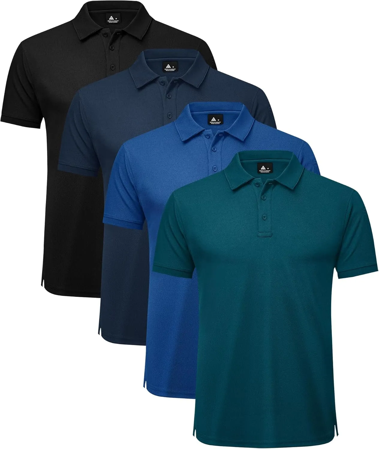 ZITY 4 Pack Men's Polo Shirt Short Sleeve Athletic Performance Tactical Shirts for Men Outdoor Sport Work T-Shirt