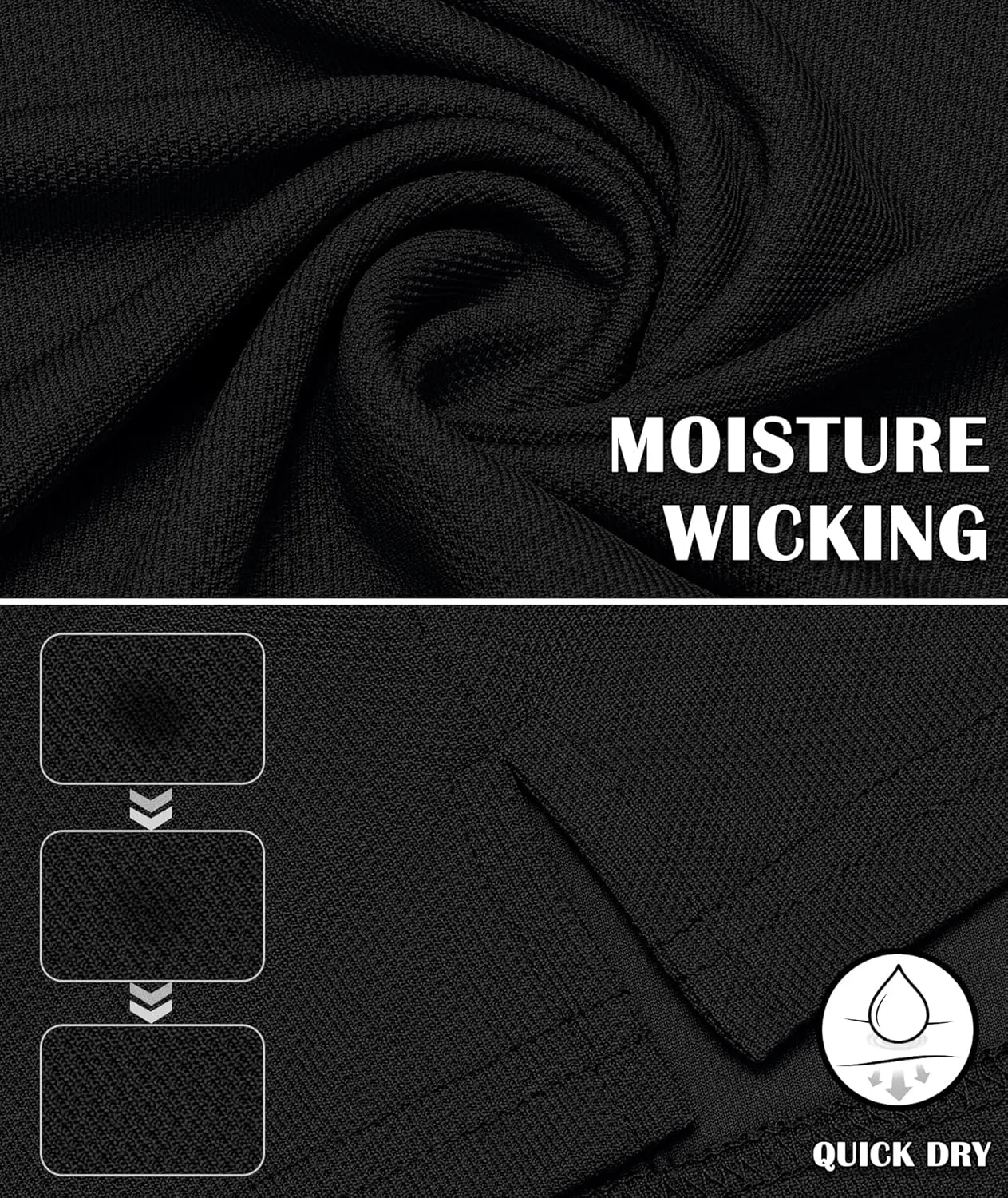 ZITY 4 Pack Men's Polo Shirt Short Sleeve Athletic Performance Tactical Shirts for Men Outdoor Sport Work T-Shirt